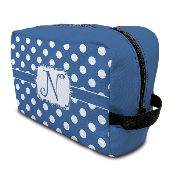 Custom Polka Dots Toiletry Bag / Dopp Kit (Personalized)
