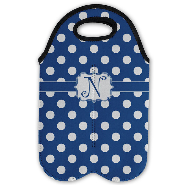 Polka Dots Double Wine Tote - Flat (new)