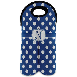 Polka Dots Wine Tote Bag (2 Bottles) (Personalized)
