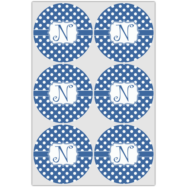 Polka Dots Drink Topper - Large - Set of 6