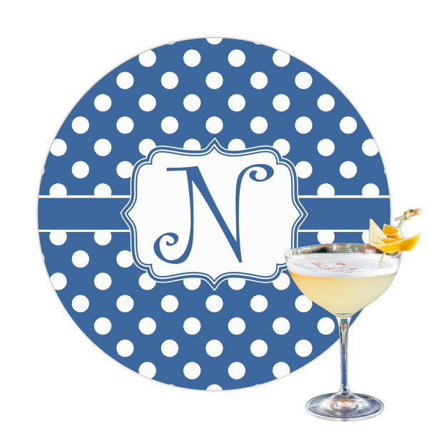 Custom Polka Dots Printed Drink Topper (Personalized)