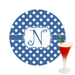Polka Dots Printed Drink Topper -  2.5" (Personalized)