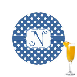 Polka Dots Printed Drink Topper - 2.15" (Personalized)