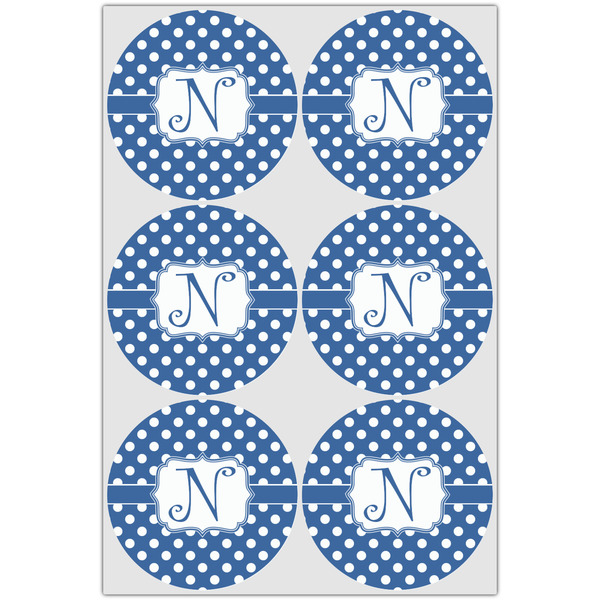 Polka Dots Drink Topper - XLarge - Set of 6