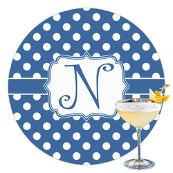 Polka Dots Printed Drink Topper - 3.5" (Personalized)