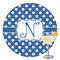Polka Dots Printed Drink Topper - 3.5" (Personalized)