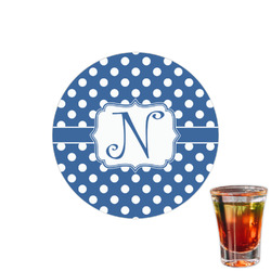 Polka Dots Printed Drink Topper - 1.5" (Personalized)