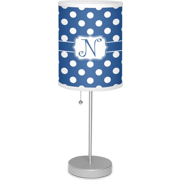 Custom Polka Dots 7" Drum Lamp with Shade (Personalized)
