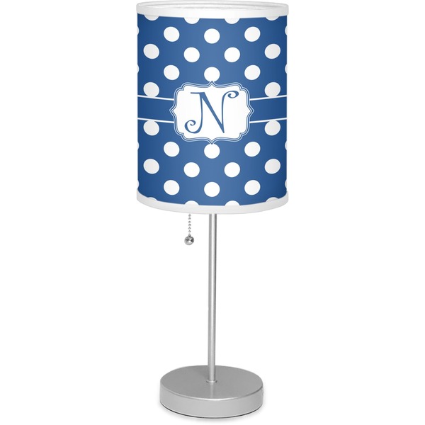 Custom Polka Dots Lamp with Drum Shade (Personalized)