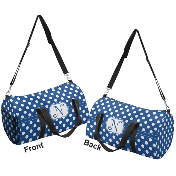 Polka Dots Duffle bag large front and back sides