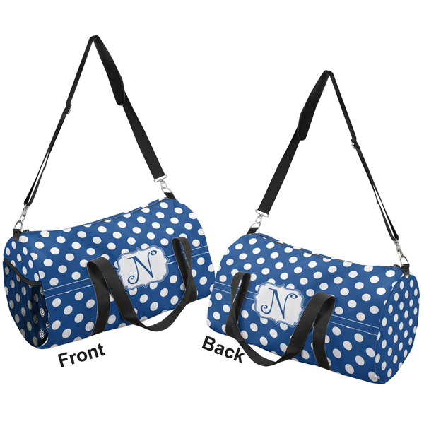 Polka Dots Duffle bag small front and back sides