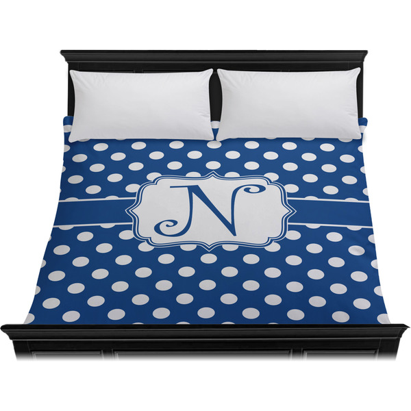 Polka Dots Duvet Cover - King - On Bed - No Prop