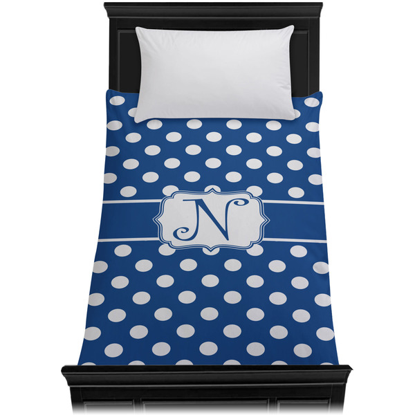 Polka Dots Duvet Cover - Twin - On Bed - No Prop