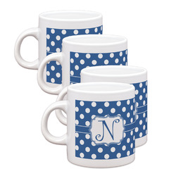 Polka Dots Single Shot Espresso Cups - Set of 4 (Personalized)