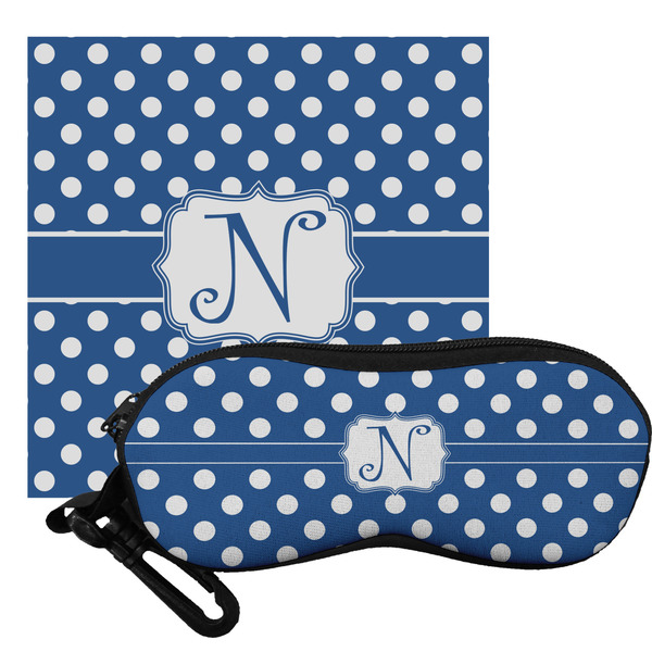 Custom Polka Dots Eyeglass Case & Cloth (Personalized)