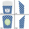 Polka Dots French Fry Favor Box - Front & Back View
