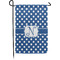Polka Dots Small Garden Flag - Single Sided w/ Initial