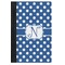 Polka Dots Genuine Leather Passport Cover - Flat