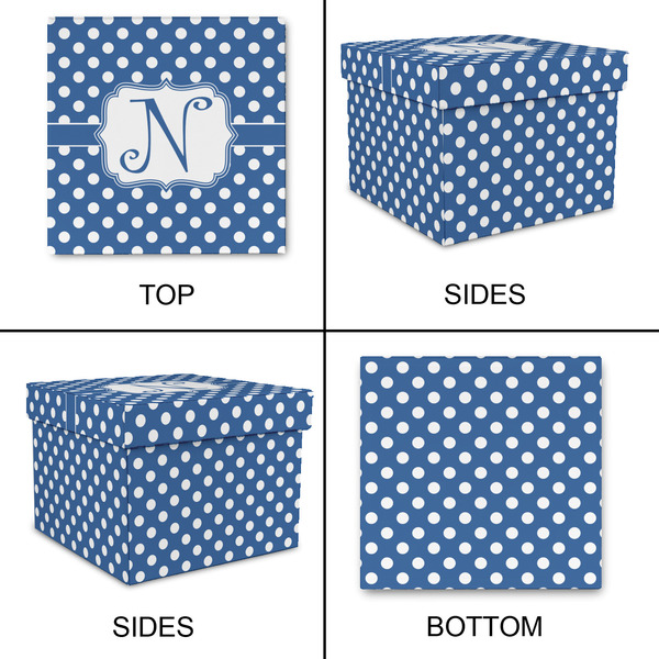 Polka Dots Gift Boxes with Lid - Canvas Wrapped - Large - Approval