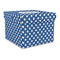 Polka Dots Gift Boxes with Lid - Canvas Wrapped - Large - Front/Main