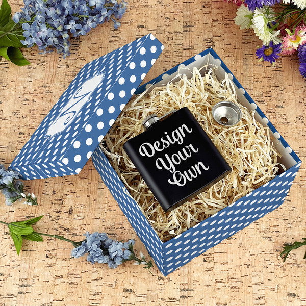 Polka Dots Gift Boxes with Lid - Canvas Wrapped - Large - In Context