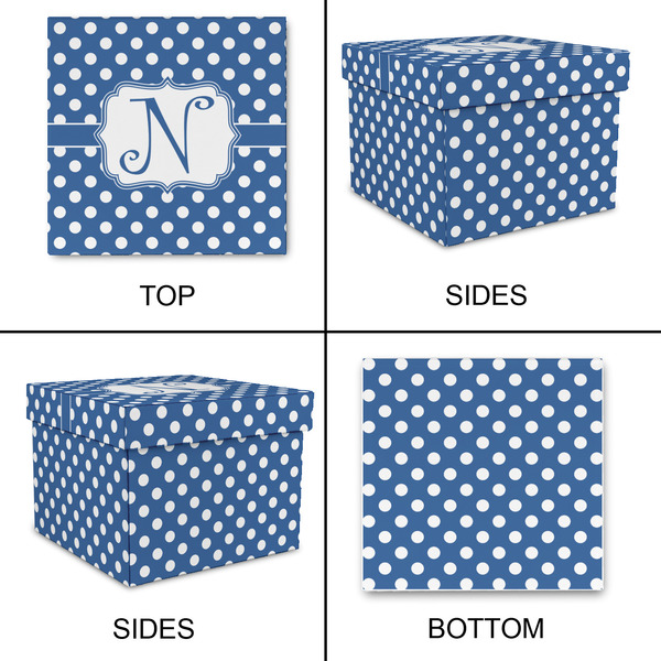 Polka Dots Gift Boxes with Lid - Canvas Wrapped - Medium - Approval