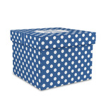 Polka Dots Gift Box with Lid - Canvas Wrapped - Medium (Personalized)