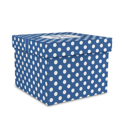 Polka Dots Gift Box with Lid - Canvas Wrapped - Medium (Personalized)