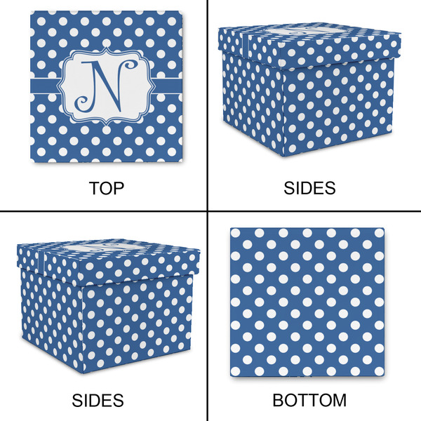 Polka Dots Gift Boxes with Lid - Canvas Wrapped - Small - Approval