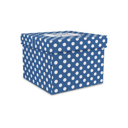 Polka Dots Gift Box with Lid - Canvas Wrapped - Small (Personalized)