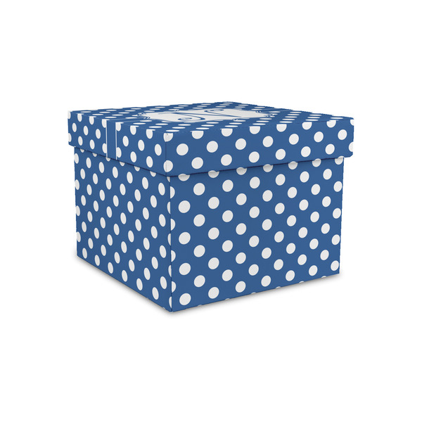 Custom Polka Dots Gift Box with Lid - Canvas Wrapped - Small (Personalized)