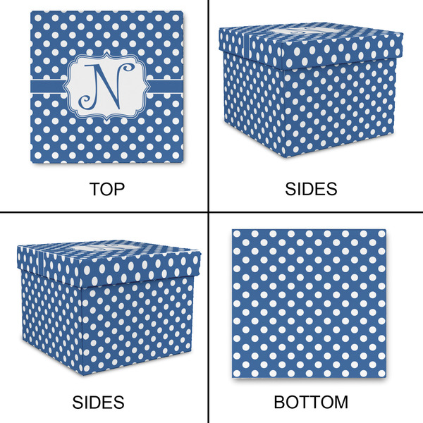Polka Dots Gift Boxes with Lid - Canvas Wrapped - X-Large - Approval