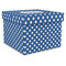 Polka Dots Gift Boxes with Lid - Canvas Wrapped - X-Large - Front/Main