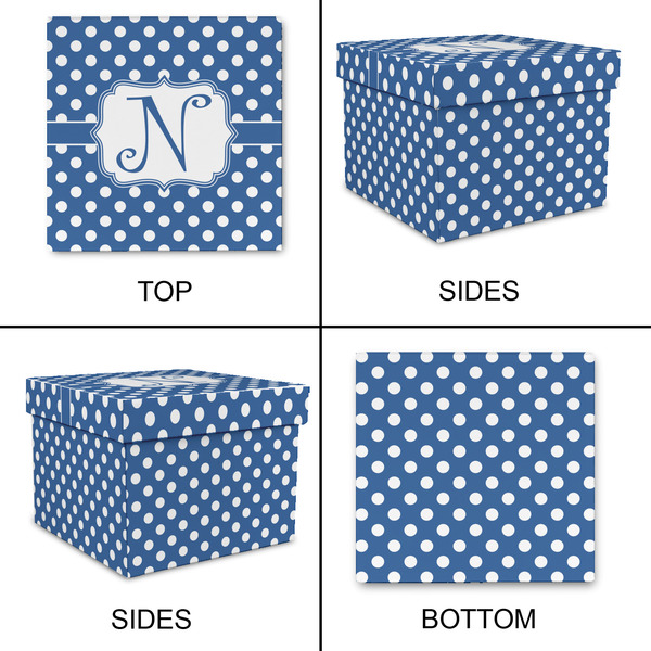 Polka Dots Gift Boxes with Lid - Canvas Wrapped - XX-Large - Approval