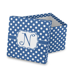 Polka Dots Gift Box with Lid - Canvas Wrapped (Personalized)