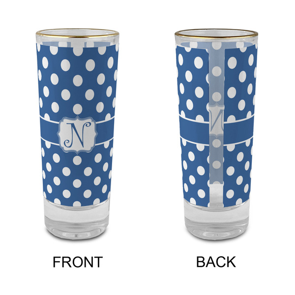 Polka Dots Glass Shot Glass - 2 oz - Single - APPROVAL