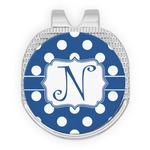 Polka Dots Golf Ball Marker - Hat Clip - Silver