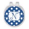 Polka Dots Golf Ball Marker - Hat Clip - Silver