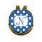 Polka Dots Golf Ball Marker - Hat Clip - Gold