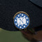 Polka Dots Golf Ball Marker Hat Clip - Gold - On Hat