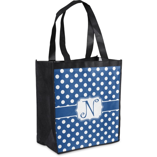 Custom Polka Dots Grocery Bag (Personalized)