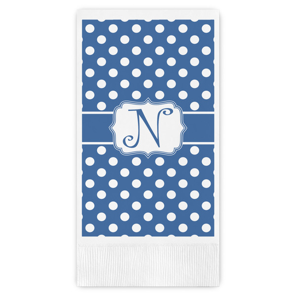 Custom Polka Dots Guest Napkins - Full Color - Embossed Edge (Personalized)