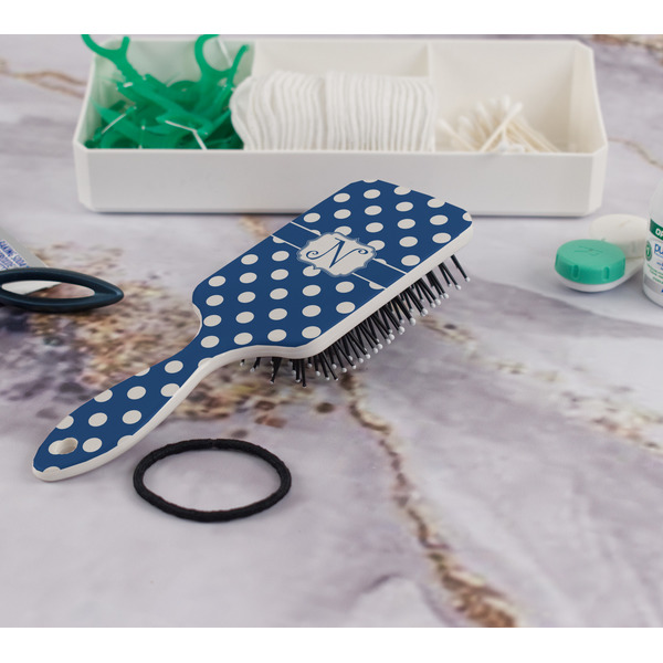 Polka Dots Hair Brush - In Bathroom
