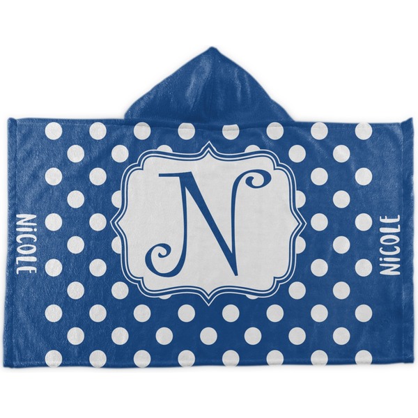 Custom Polka Dots Kids Hooded Towel (Personalized)