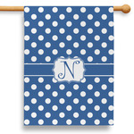 Polka Dots 28" House Flag - Single Sided (Personalized)