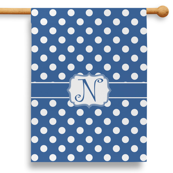 Custom Polka Dots 28" House Flag - Double Sided (Personalized)