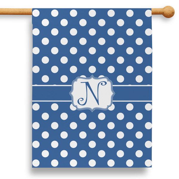 Custom Polka Dots 28" House Flag (Personalized)