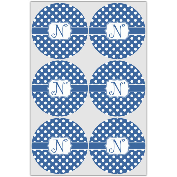 Polka Dots Icing Circle - Large - Set of 6