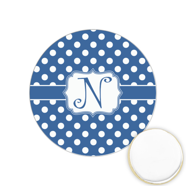 Custom Polka Dots Printed Cookie Topper - 1.25" (Personalized)