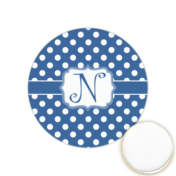 Custom Polka Dots Printed Cookie Topper - 1.25" (Personalized)